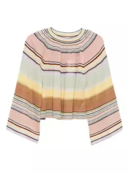 Плиссированный топ Coco в полоску ZIMMERMANN, розовый