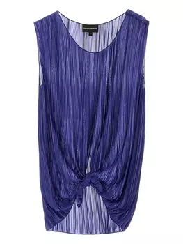 Плиссированный топ Emporio Armani, фиолетовый