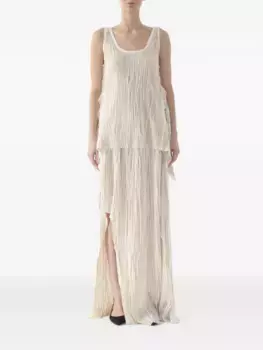 Плиссированный топ Jason Wu Collection, нейтральный