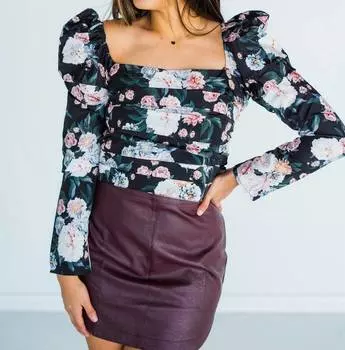 Плиссированный топ с длинными рукавами от Dutchess в спальном саду BUDDYLOVE, цвет sleeping garden