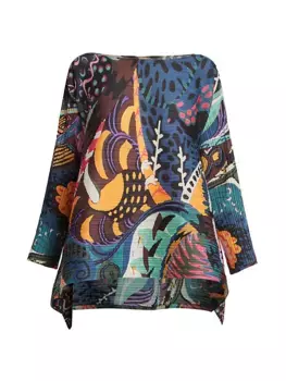 Плиссированный топ Snowrunner с принтом Pleats Please Issey Miyake, цвет dark