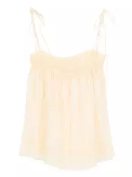 Плиссированный топ со сборками Eleh, желтый