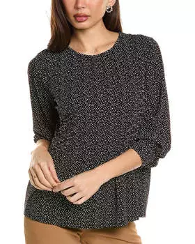 Плиссированный трапециевидный топ Adrianna Papell, черный