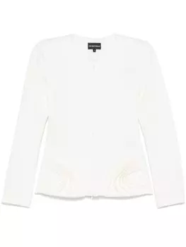 Плиссированный жакет Emporio Armani, белый
