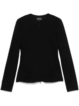 Плиссированный жакет Emporio Armani, черный