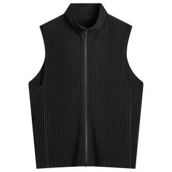 Плиссированный жилет Homme Pliss Issey Miyake, черный