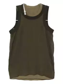 Плиссированный жилет SACAI, зеленый