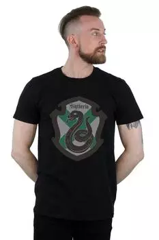 Плоская футболка с гербом Слизерина Harry Potter, черный