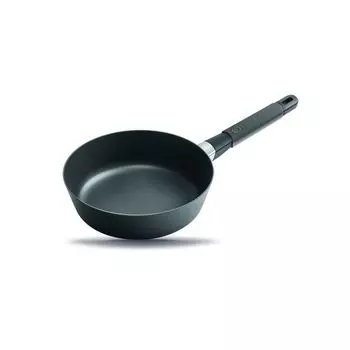 Плоская кастрюля Squality, антрацит, 24 см, высота 7 см, объем 2 л, эргономичная ручка, CERAN/GAS