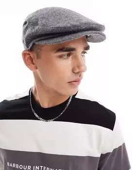 Плоская кепка Barbour Redshore серого цвета
