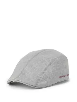 Плоская кепка Brunello Cucinelli из натуральной шерсти, серый
