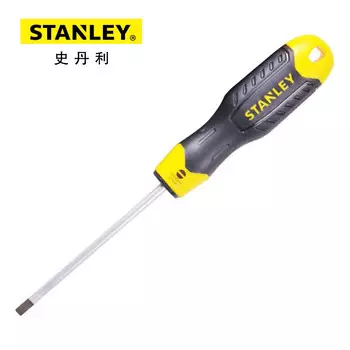 Плоская шлицевая отвертка Stanley серии B с пластиковой ручкой, 5x200 мм, тщательное мастерство 60-836-23