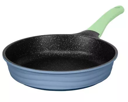 Плоская сковорода 20 см / высота около 5 см KING NEW-WAVE из литого алюминия с керамическим покрытием Внутри: FUSION TI