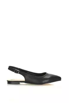 Плоские балетки Mindy с острым носком и пяткой на пятке XY London, черный