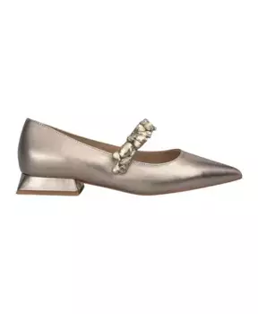 Плоские балетки с бретелями со стразами. Alma En Pena, желтый