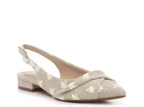 Плоские босоножки Ofena Slingback Kelly & Katie, Beige/White/Yellow Floral Print