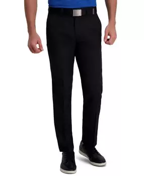 Плоские передние брюки cool right performance flex straight fit Haggar, черный