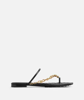 Плоские сандалии Leaf Bottega Veneta, черный