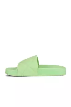 Плоские шлепанцы Slider Bottega Veneta, цвет Pistachio