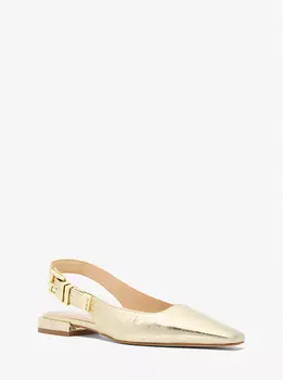 Плоские туфли Darrington Metallic Crackled Leather Michael Kors, золотой