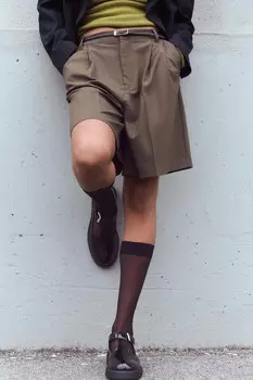 Плоские туфли ZARA, черный