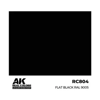 Плоский черный, Paint - Real Color, Dropper Bottles (AK-Interactive)