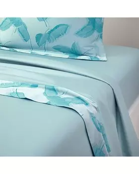 Плоский лист Lecap с плотностью нитей Yves Delorme 300, цвет Blue