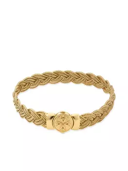 Плоский плетеный браслет с бриллиантовой огранкой Emanuele Bicocchi, золотой