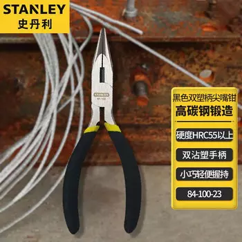 Плоскогубцы Stanley, многофункциональные плоскогубцы, плоскогубцы, плоскогубцы для электрика, черные плоскогубцы с двойной пластиковой ручкой, 5 дюймов, 84-100-23