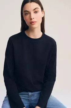 Плотная футболка с длинными рукавами Next, черный