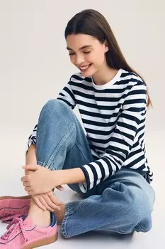 Плотная футболка с длинными рукавами Next, синий