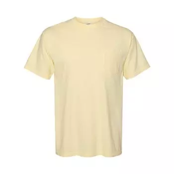 Плотная футболка с карманами Comfort Colors, окрашенная в готовом виде, цвет Banana