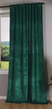 Плотная штора Ankonbej с крючками под лен зеленая 290x245 см Astek, зеленый