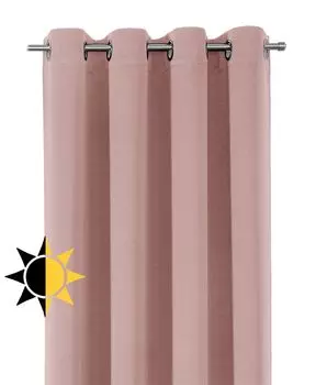 Плотная штора BEAUTEX с люверсами, плотная штора на люверсах, непрозрачная и затемняющая (старый розовый 140 х 145 см)