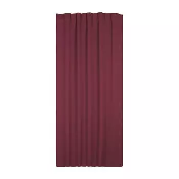 Плотная штора блэкаут с рюшами на ленточной шторе 135х245 светло-серо-коричневый Haus und Deko, красный