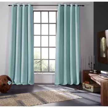 Плотная штора Bruno Banani «Бела», (1 шт), матовая, в крапинку, разные размеры, цвет blaugrau