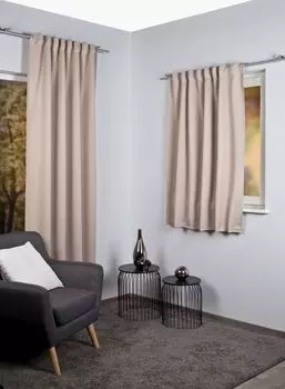 Плотная штора для детской комнаты единорог звезды розовая 140х250см HOME WOHNIDEE, бежевый