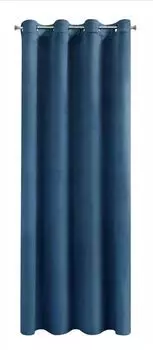 Плотная штора с люверсами Velour Velvet Opaque 135 x 250 см - Синий Inox Trade, темно-синий