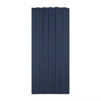 Плотная штора с рюшной лентой, тепловые шторы затемняющие серые, непрозрачные, теплоизоляционные, однотонная штора, 132 х 183 см Haus und Deko, синий