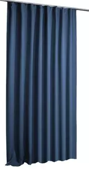 Плотная штора, термозавеса, ветрозащитная, холодозащитная, шторы с люверсами, перегородка, серый, 132х213см Haus und Deko, синий