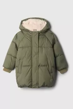 Плотная стеганая куртка Primaloft с подкладкой из шерпы (6 мес 5 лет) Gap, зеленый