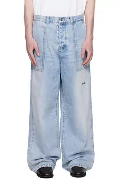 Плотницкие джинсы We11Done, цвет sky