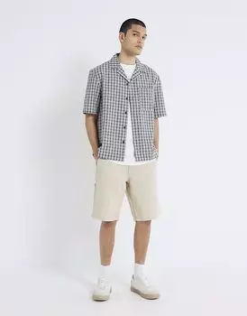 Плотницкие шорты River Island Denim в цвете Stone - средние