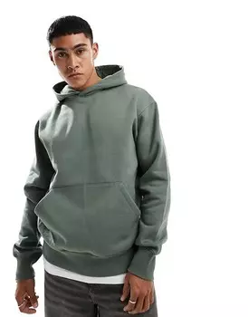 Плотное зеленое худи оверсайз ASOS DESIGN 400 г/м