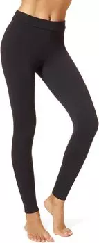 Плотные хлопковые леггинсы с широким поясом HUE, черный