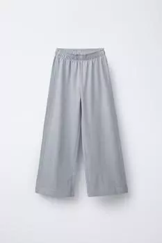 Плотные широкие брюки ZARA, серый