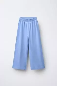 Плотные широкие брюки ZARA, синий