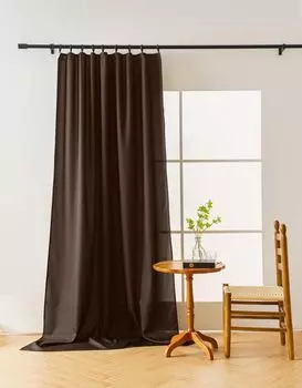 Плотные шторы FEBE, непрозрачные, коричнево-коричневые, 140 x 250 см, шторы с люверсами для гостиной, спальни, 1 шт.