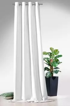 Плотные шторы heimtexland , декоративные жаккардовые шторы, плотные шторы с покрытием В x Ш 245x135, шторы с люверсами, изоляционный тип 762, белые, белый