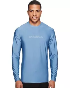 Пляжная футболка O'Neill Basic Skins L/S Rash Tee, цвет Dusty Blue